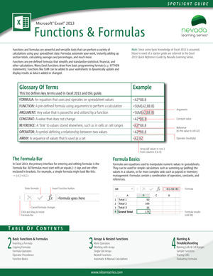 Excel 2013 Functions & Formulas (Spotlight Guide)