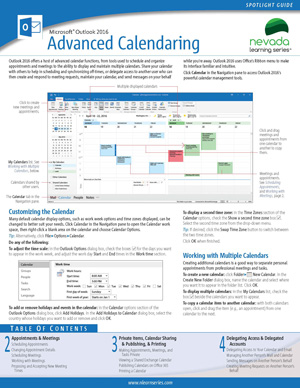Outlook 2016 Advanced Calendaring (Spotlight Guide)